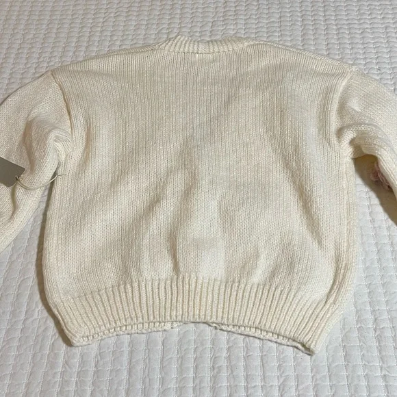 NWT Floral Embroidered Cardigan | Cream and Purple - Picture 10 of 12